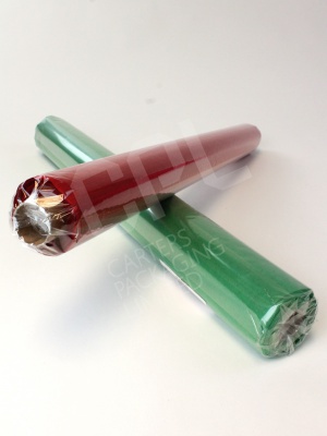 Rolls of Economical Red or Green Tissue Paper Rolls of Economical Red or Green Tissue Paper