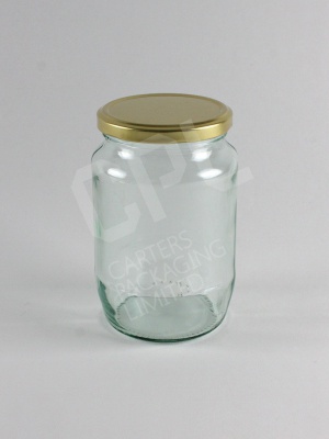 2lb Jam Jar with Gold Lid