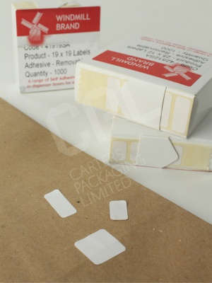White Rectangle Sticky Labels