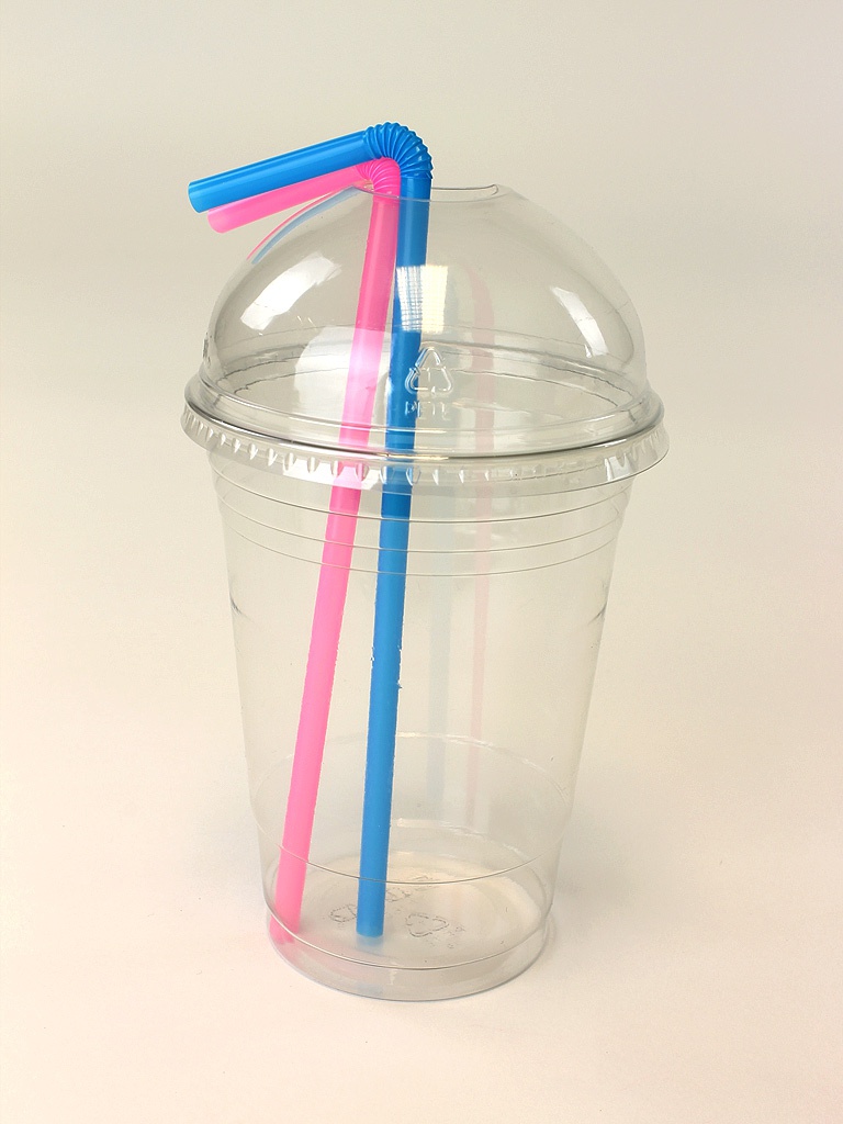 Smoothie Cups Clear Plastic Dome Lids