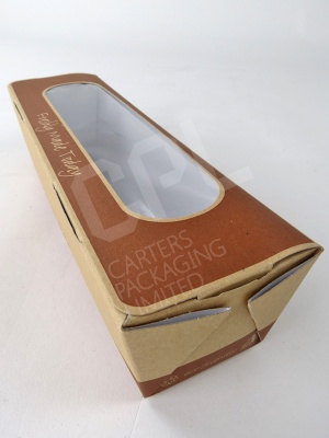 Long Cardboard Baguette Hinged Container