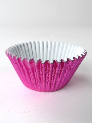 Hot Pink Foil Cupcake Case