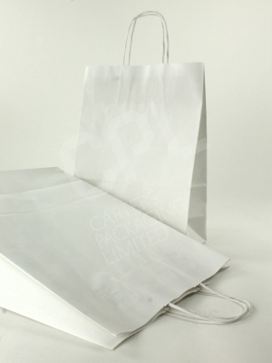 Large White Paper Bags with Twist Handles