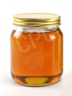 1lb Honey Jar with Gold Screw Lid