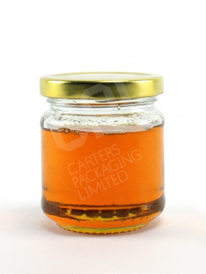 1/2 Pound Honey Jar with Gold Lid (8oz Fancy)