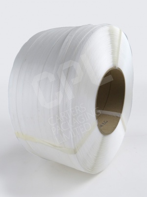 White Polypropylene Hand Strapping: 16mm x 0.6mm x 2000m