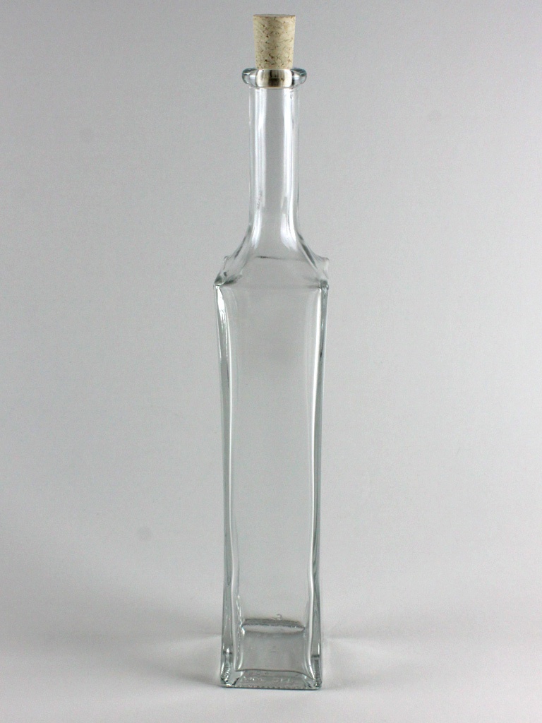 Oil Bottles Square Glass Bottles with Corks