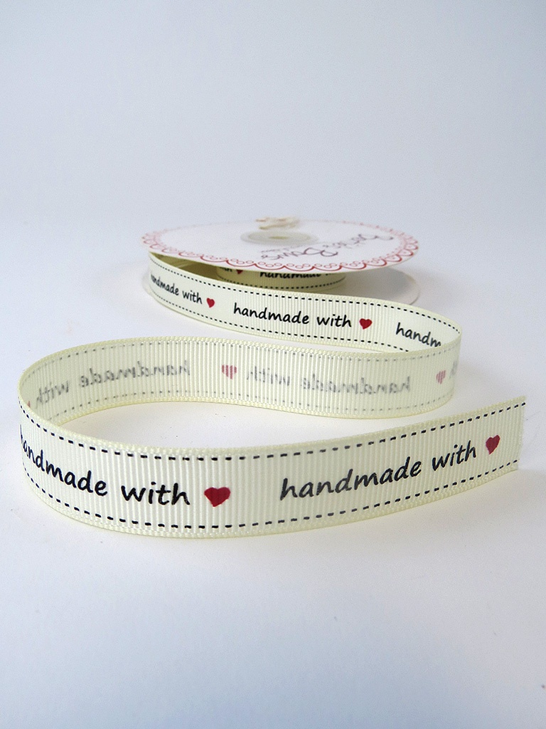 16mm Handmade With Love Ribbon