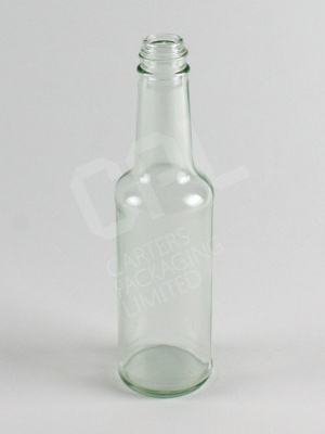 Empty Glass 5oz Round Sauce Bottle
