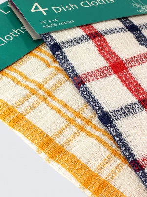 Coloured Chequered Dish Cloths