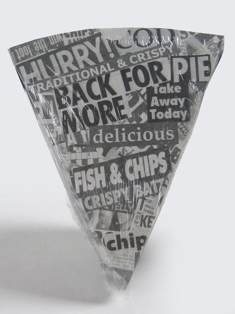 Pack of 100 Disposable Thick paper Newspaper Chip /Fries cones with chip forks 