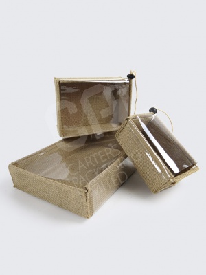 Natural Coloured Jute Drawstring Trays Natural Coloured Jute Drawstring Trays