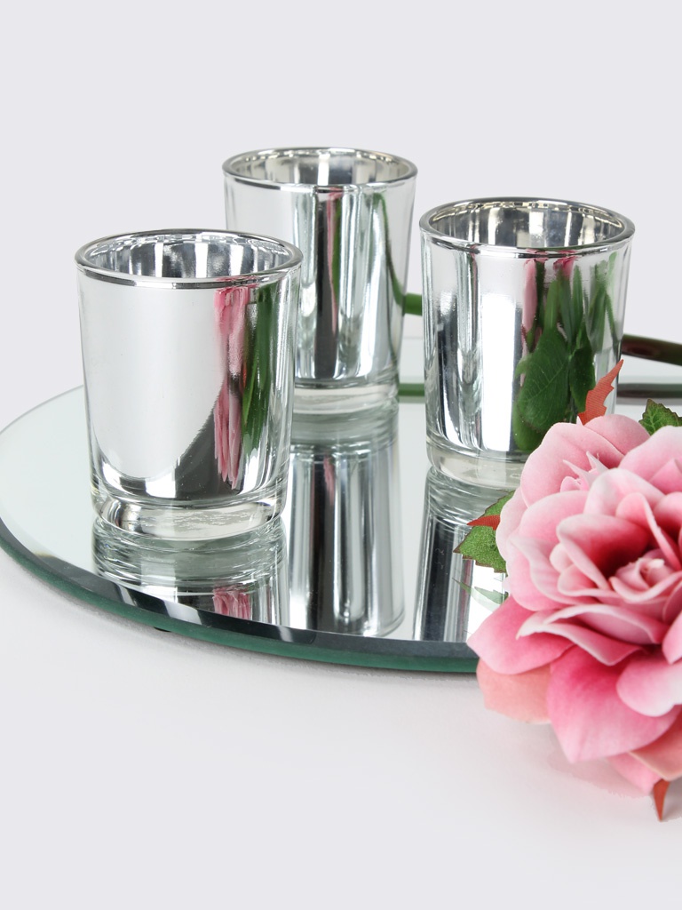 Silver Mirror Votive Cup