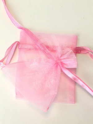 Baby Pink Organza Bag