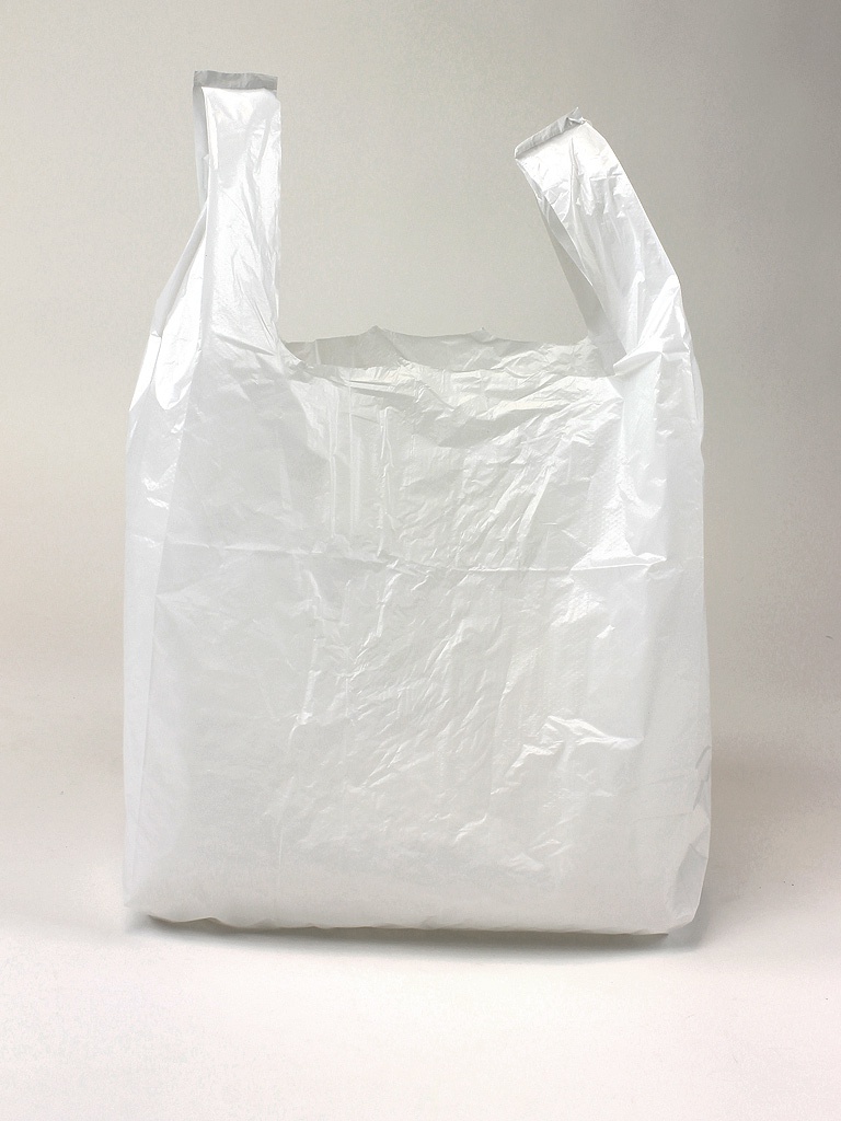 S3 Strong High Tensile White Plastic Vest Carrier Bags 11x17x21" 280x420x520mm