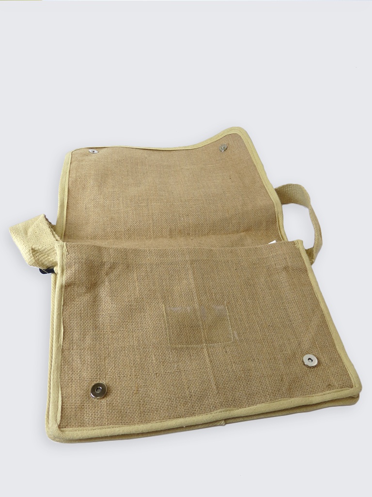 Jute Satchel Messenger Bags