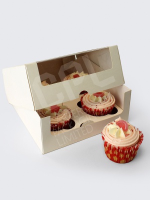 4 Cupcake Box with Inserts