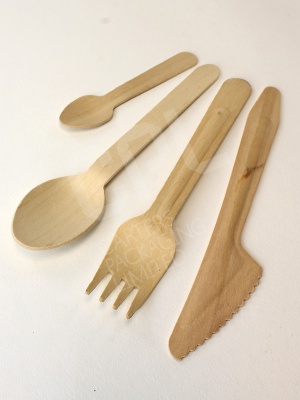Wooden Cutlery, Recyclable Dinnerware