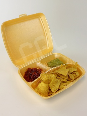3 Part Hinged Container for Takeaway Meals (HB4/3)