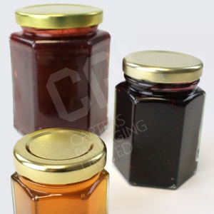 Hexagonal Glass Jars