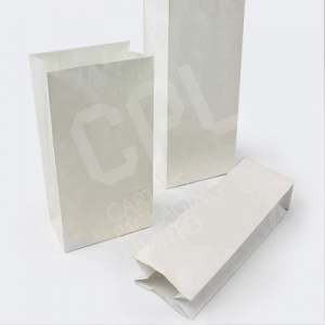 White Block Bottom Bags