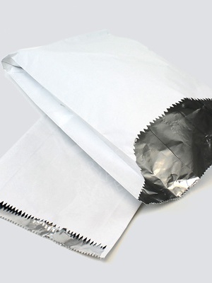 Foil Lined White Satchel Bags