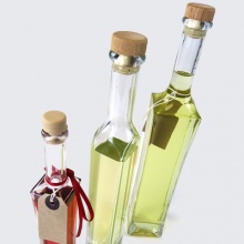 Oil Bottles | Square Glass Olive Oil Bottles with Corks