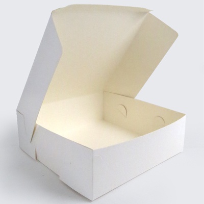 White Plain Folding Cake Boxes
