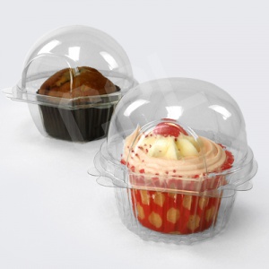 Jenpak 9oz Biodegradable Cupcake/Dessert Pots & lids Packed 