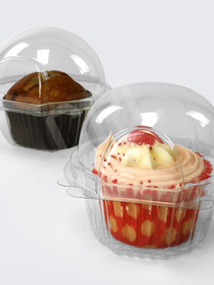 Cupcake Hinged Containers | Plastic Pods