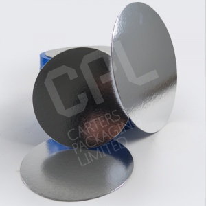 Round Silver Cake Cards