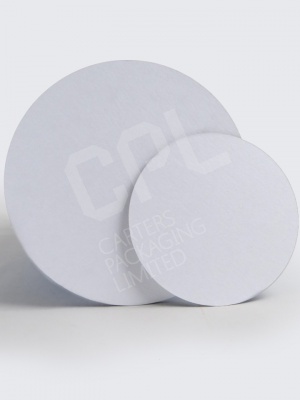 White Round Cake Card Boards