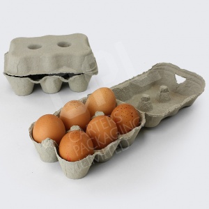 Egg Boxes - Grey 1/2 Dozen (6 Eggs)