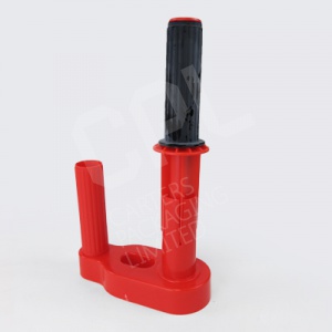 Red Plastic Hand-Grip Pallet Wrap Dispenser