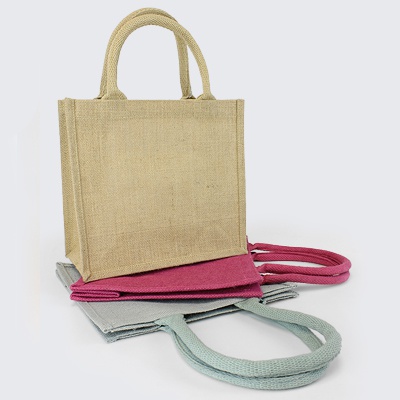 Free Delivery Jute Bags 50 x Colour - you can mix them Large Square Shoppers