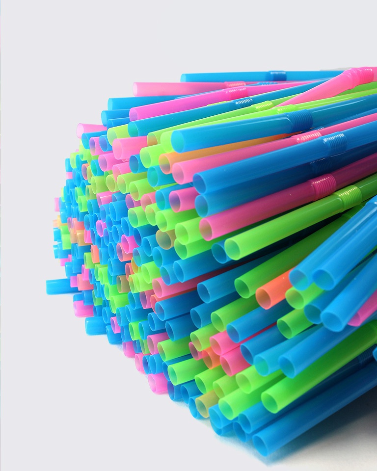 Jumbo Straws Neon Flexible Neck