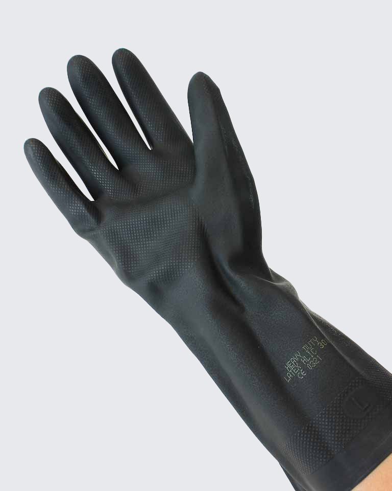 Industrial Black Latex Rubber Gloves