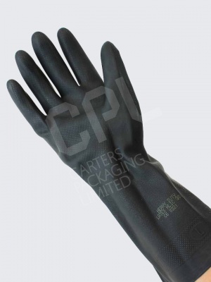 Industrial Black Latex Rubber Gloves