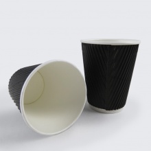 Black Kraft Ripple Cups