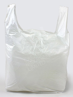 43x28x53cm FREE P+P 200x Plastic Carrier Bags White Vest Large Size 17x11x21" 