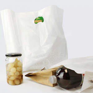 White Variable Gauge Carrier Bags