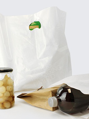White Variable Gauge Carrier Bags