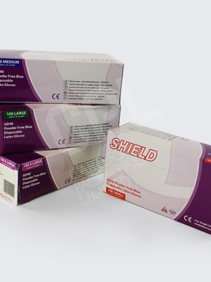 Latex Powder-Free Gloves - Blue